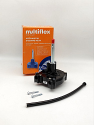 Рулевой редуктор Multiflex T-71 FC (LM-H-101) под трос М66, алюминиевый корпус, редуктор руля для лодки / катера c подвесным лодочным мотором, привод для дистанции ПЛМ свыше 55 л.с.   
