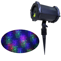 Уличный морозостойкий лазерный звездный новогодний проектор Garden Xmas RGB XL   