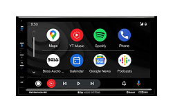 Магнитола универсальная BOSS Audio BVCP9700A-MR с 7" экраном, Apple CarPlay, Android Auto и защитной крышкой   