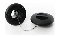 Заливная горловина c крышкой для топливного бака под бензин, пластиковая, черная, под шланг 50 мм   