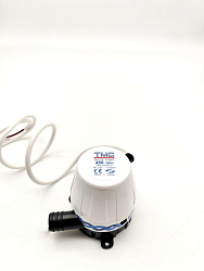 Помпа осушительная TMC 12 вольт, 450GPH (1703.25 л/час, высота 2 м) для лодки, катера, яхты (насос 12 В осушительный для откачки воды на судне / помпа водооткачивающая трюмная)   
