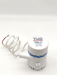 Трюмная помпа осушительная TMC 12 вольт, 1500GPH R18 (5640 л/ч), для лодки, катера, яхты (насос 12 В осушительный для откачки воды на судне / помпа водооткачивающая)   