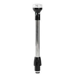 Светодиодный топовый огонь AAA (01120-12) 12 В LED клотиковый на стойке 304 мм в розетку 00125-SS90 фонарь для лодки, катера, яхты (круговой, стояночный, якорный)   