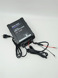 Зарядное устройство SEA-PRO ТЕ4-0333 (1х12В для LiFePo4 лиферных, AGM, LEAD-ACID), 1 выход 12 вольт 10А, для трех типов АКБ на выбор тяговых / сервисных аккумуляторов / свинцово-кислотных батарей   