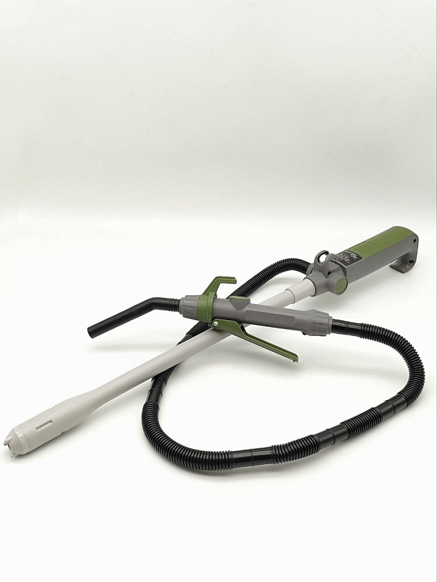 Насос электрический Dukshin DEP-1504-3V 9 л/мин для перекачки топлива с заправочным пистолетом (мини насос для бензина, дизельного топлива, солярки, дизтоплива гсм воды жидкости керосина)