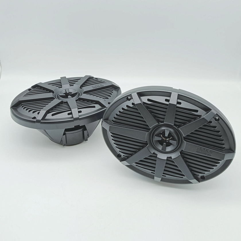 Морская акустика BOSS MR692B 350 Вт, овальные 6''x9'' комплект динамиков 2 шт, колонки для лодки, катера, яхты, мототехники, улицы водонепроницаемые 2-полосные всепогодные цв. черный