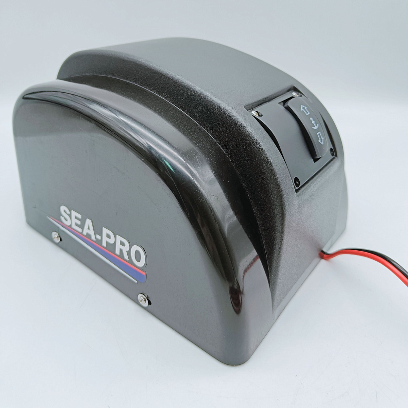 Лебедка якорная электрическая SEA-PRO 45, с роульсом, для лодки (в т.ч. ПВХ), катера, электролебедка для якоря до 24 кг. (дистанционное управление, свободный сброс)