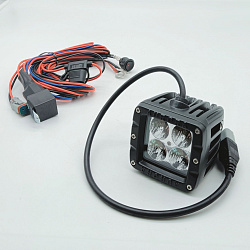 Светодиодная фара ближнего света Аврора ALO-2-E4D1, 20 ватт, угол 20 градусов, LED фара 9 36 В Aurora на квадроцикл, крышу автомобиля и др. технику   