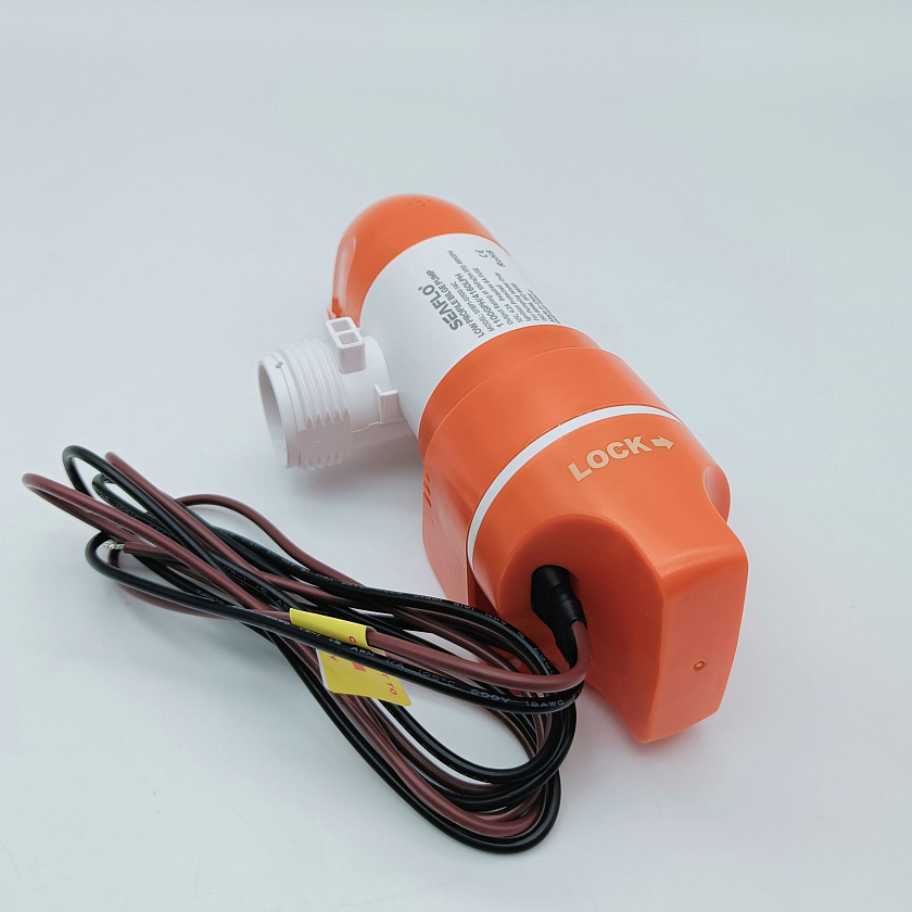 Помпа трюмная SeaFlo 1100 GPH (4140 л/час) 12 вольт электрическая для откачки воды осушительная, для лодки / катера / яхты водооткачивающая, насос 12 В водяной горизонтальный низкопрофильный