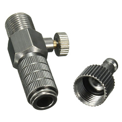 Муфта быстроразъемная JAS 3005 c краном, для аэрографа, штуцер G1/8"   