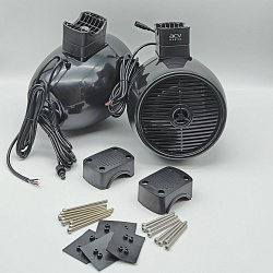 Подвесная морская акустика ACV MR62BL 300 Вт 6,5'', RGB подсветка, комплект корпусных динамиков 2 шт, влагостойкие колонки для лодки, катера, яхты водонепроницаемые 2-полосные, черные. Товар уцененный   