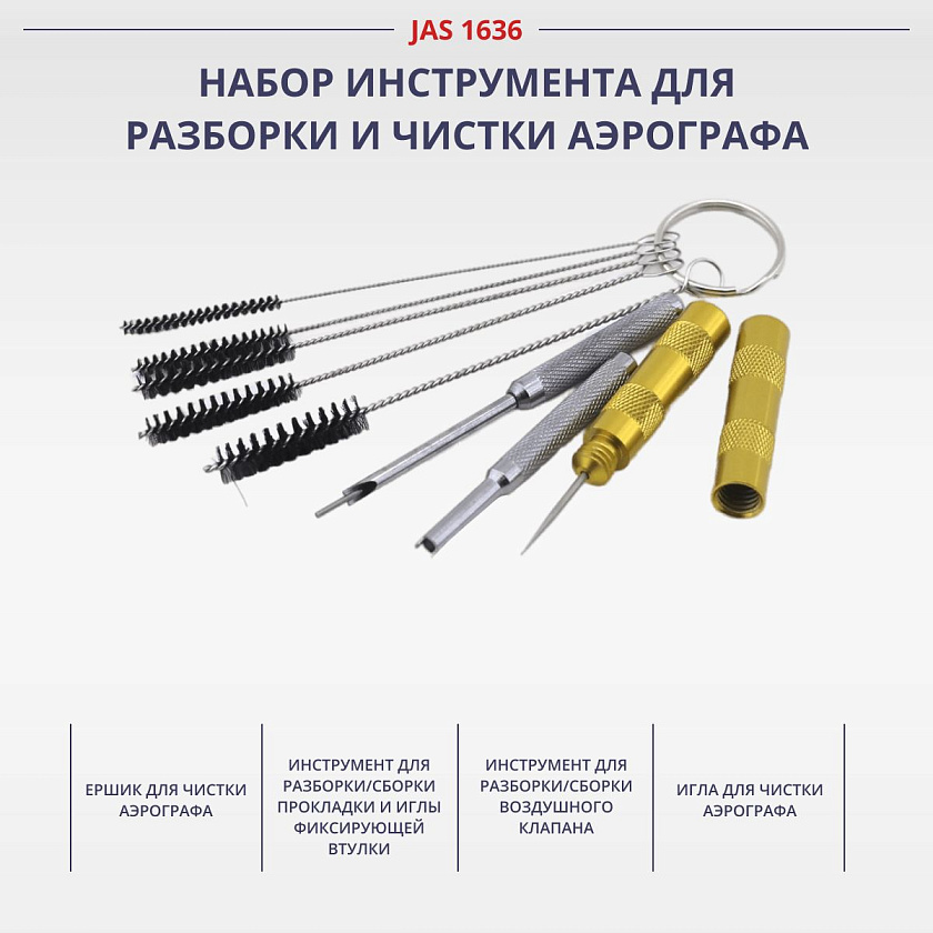 Аэрограф с компрессором. Набор для аэрографии комплект из 4-х предметов (IZOJET-130, 1187, 1402, 1636)