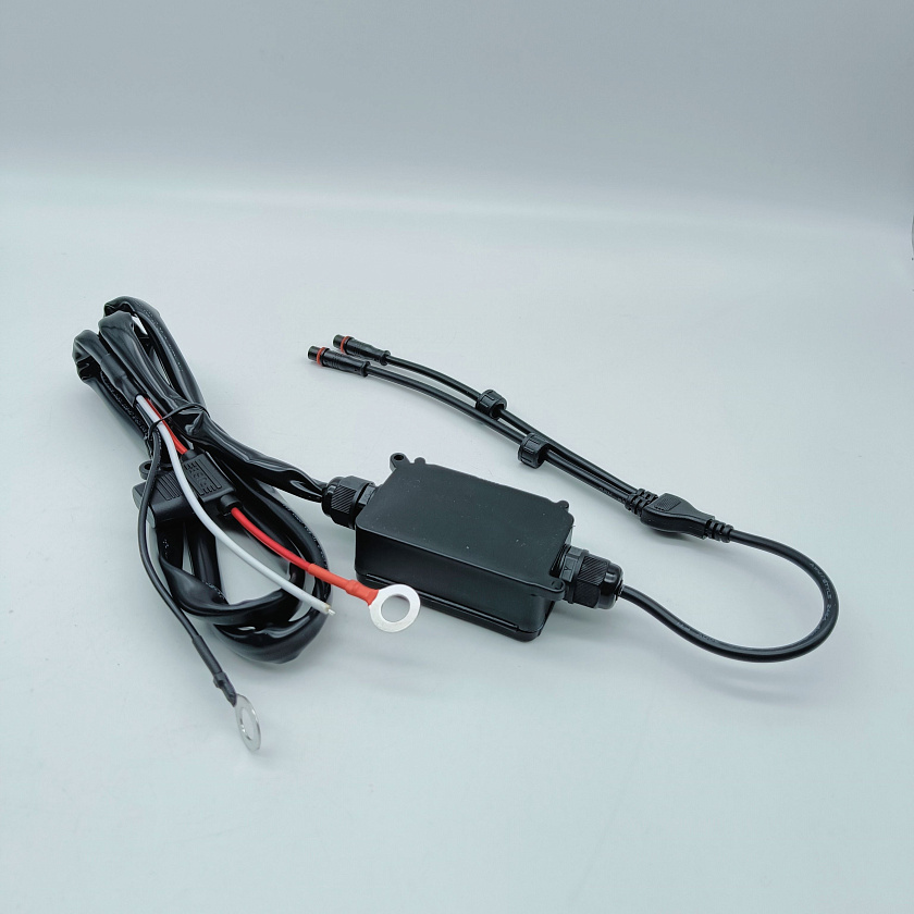 Комплект светодиодных фар Аврора (2 шт.) ALO-D3-2-P23-RGB, 30 ватт, 12 - 24 В, дальний свет 10 / противотуманная LED фара Aurora с подсветкой RGB на квадроцикл, крышу автомобиля, лодку и др. техник