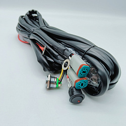 Комплект светодиодных фар Аврора Х (2 шт.) ALO-R4T3-P-RGB, кронштейн, 40 ватт дальний свет 10 / противотуманная LED фара икс 12 24 В Aurora на квадроцикл, крышу автомобиля, стелс гепард и др. технику   