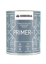 Адгезионная акриловая грунтовка для сложных поверхностей Siberia Primer-1 (цв. белый / 1 л. / до 8,5 кв. м.). Товар уцененный   
