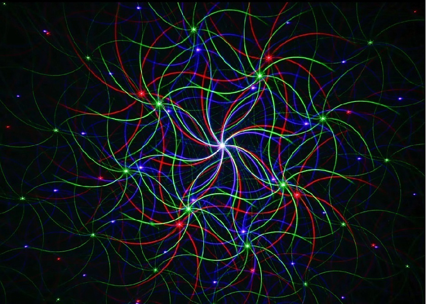 Уличный морозостойкий лазерный звездный новогодний проектор Garden Triplex RGB XL 