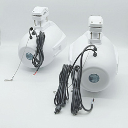 Подвесная морская акустика ACV MR61WL 200 Вт, 6,5'', RGB подсветка комплект корпусных динамиков 2 шт., влагостойкие колонки для лодки катера яхты водонепроницаемые 2-полосные, цв. белый   