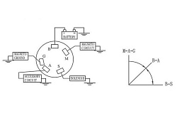 Замок зажигания AES.Co (Тайвань) с ключом для лодочного мотора   