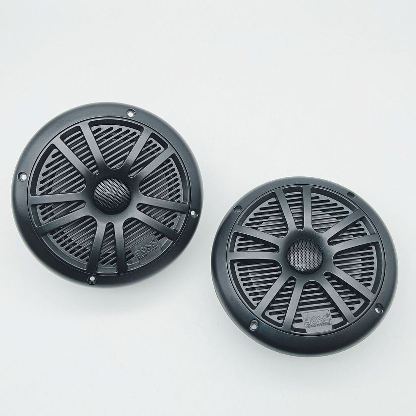 Морская акустика BOSS MR6B 180W, 6.5'', комплект динамиков 2 шт., колонки для лодки, катера, яхты водонепроницаемые 2-полосные, цв. черный