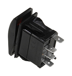 Кнопка AES (ON)-OFF-(ON) 12 В / 20А 4 pin с подсветкой для приборной панели бортовой сети лодки, катера, вездехода, клавиша переключатель для консоли 3-х позиционная без фиксации   