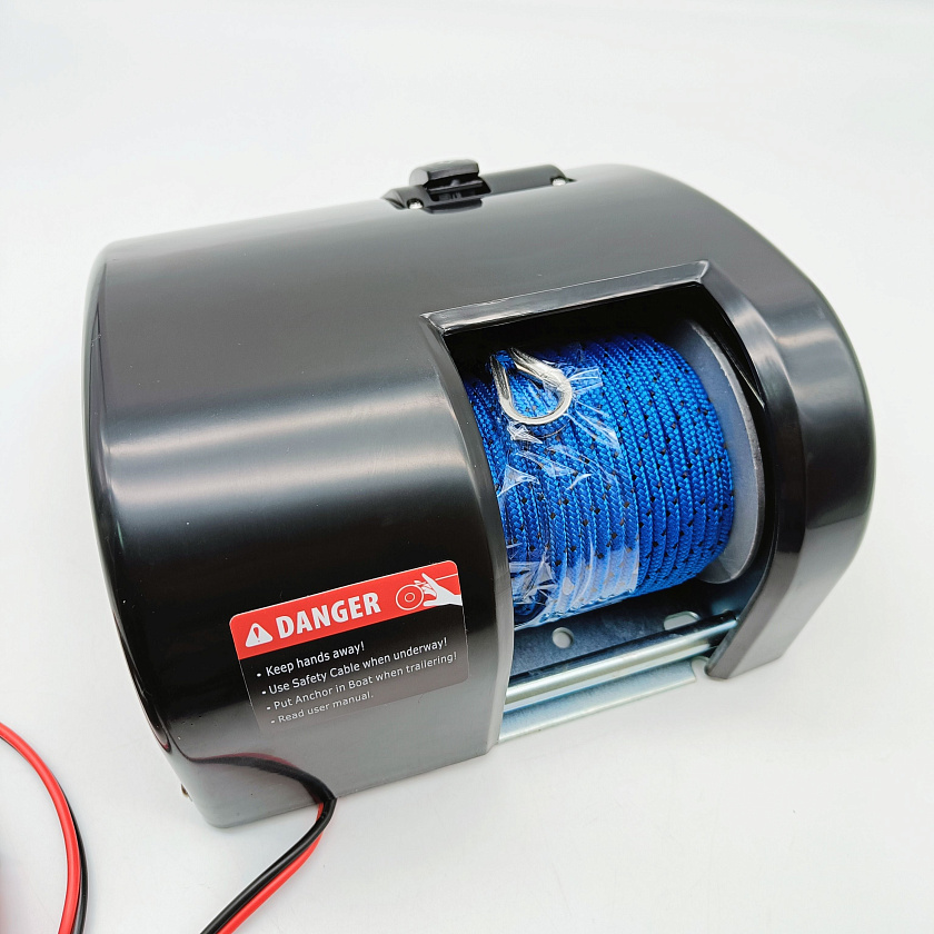 Лебедка якорная электрическая SEA-PRO 25, с роульсом, для лодки (в т.ч. ПВХ), катера, электролебедка для якоря до 9 кг. (дистанционное управление)