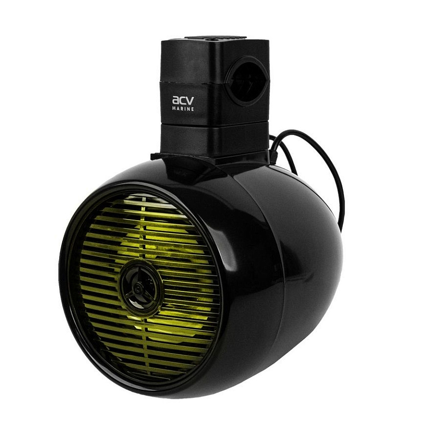 Подвесная морская акустика ACV MR62BL 300 Вт 6,5'', RGB подсветка, комплект корпусных динамиков 2 шт, влагостойкие колонки для лодки, катера, яхты водонепроницаемые 2-полосные, черные