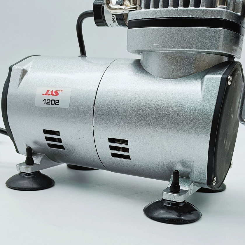 Мини компрессор для аэрографа JAS 1202 c регулятором давления воздуха. Товар уцененный