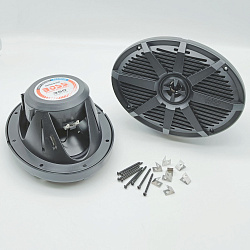 Морская акустика BOSS MR692B 350 Вт, овальные 6''x9'' комплект динамиков 2 шт, колонки для лодки, катера, яхты, мототехники, улицы водонепроницаемые 2-полосные всепогодные цв. черный   
